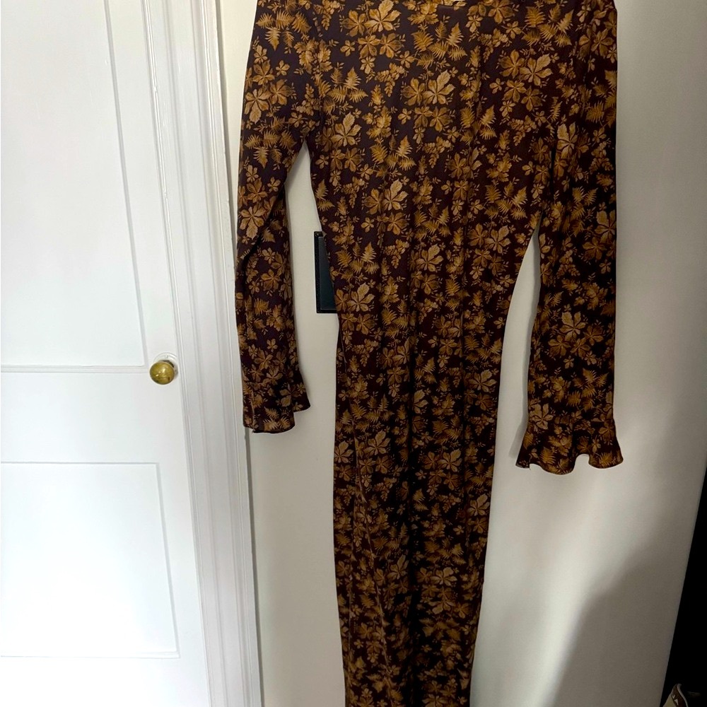 Like New Doen floral long sleeve dress